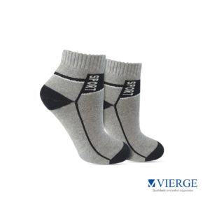 3129 - Meia esportiva teen Vierge - Cor Cinza